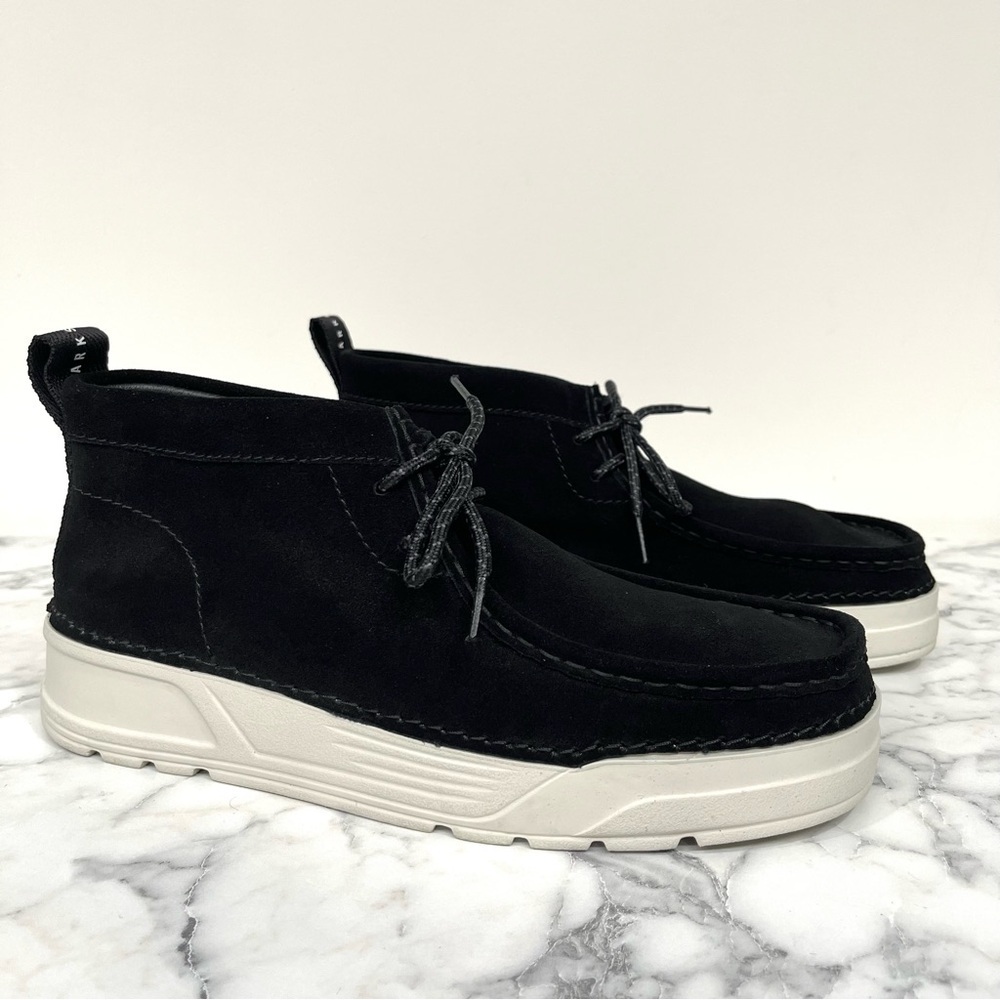 CLARKS Origin Wallabee Shoes Women’s Black Suede Lace Up Chukka Ankle Boots 9.5